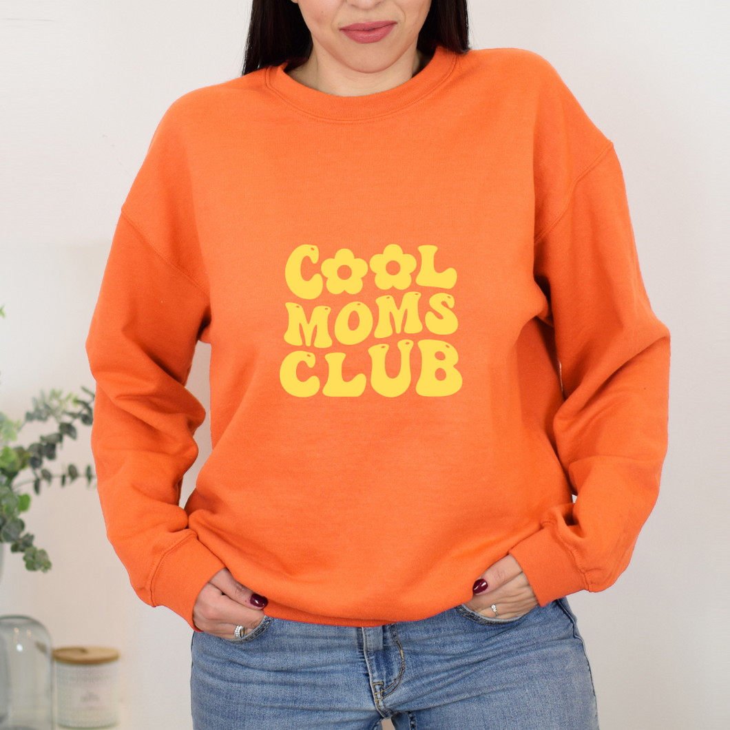 floral cool mom's club crewneck