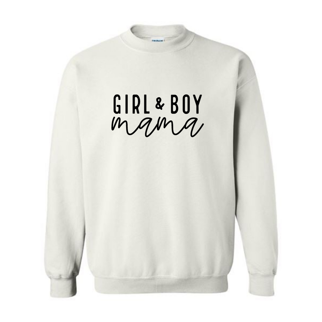 girl and boy mama crewneck